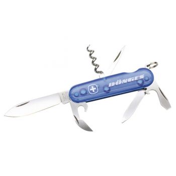 Dnges-Taschenmesser, 6-teilig, blaue, halbtransparente Griffschalen